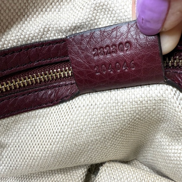 Authentic Gucci SoHo bag burgundy leather - Picture 15 of 16